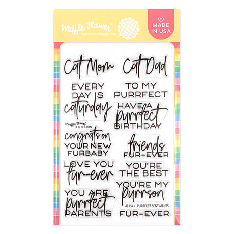 Waffle Flower Purrfect Sentiments Stamp Set