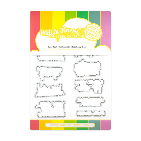 Waffle Flower Purrfect Sentiments Matching Die Set