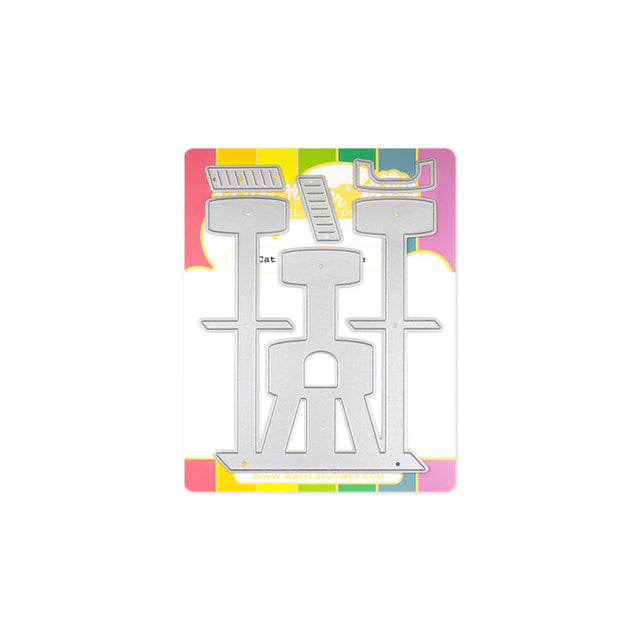 Waffle Flower Cat Tree House Die Set