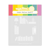 Waffle Flower Simple Shelves Stencil Duo
