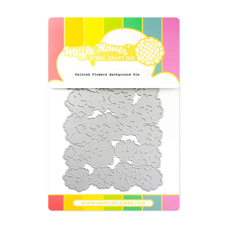 Waffle Flower Painted Flowers Background Die and Stencil Bundle