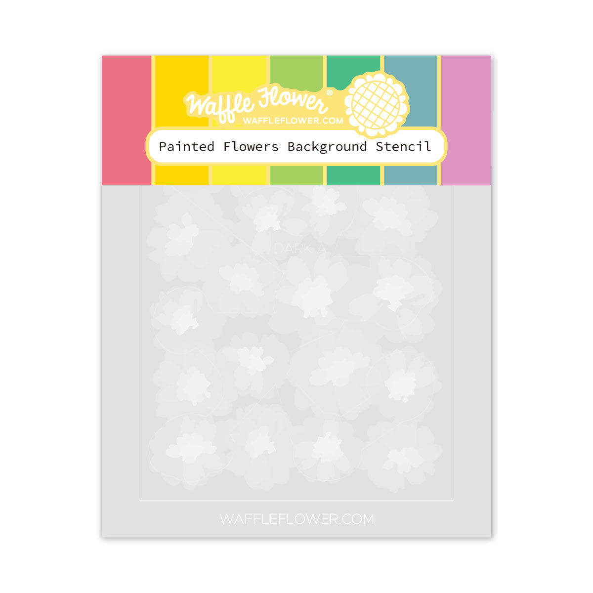 Waffle Flower Painted Flowers Background Die and Stencil Bundle