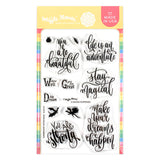 Waffle Flower Open Book Sentiments Stamp Set