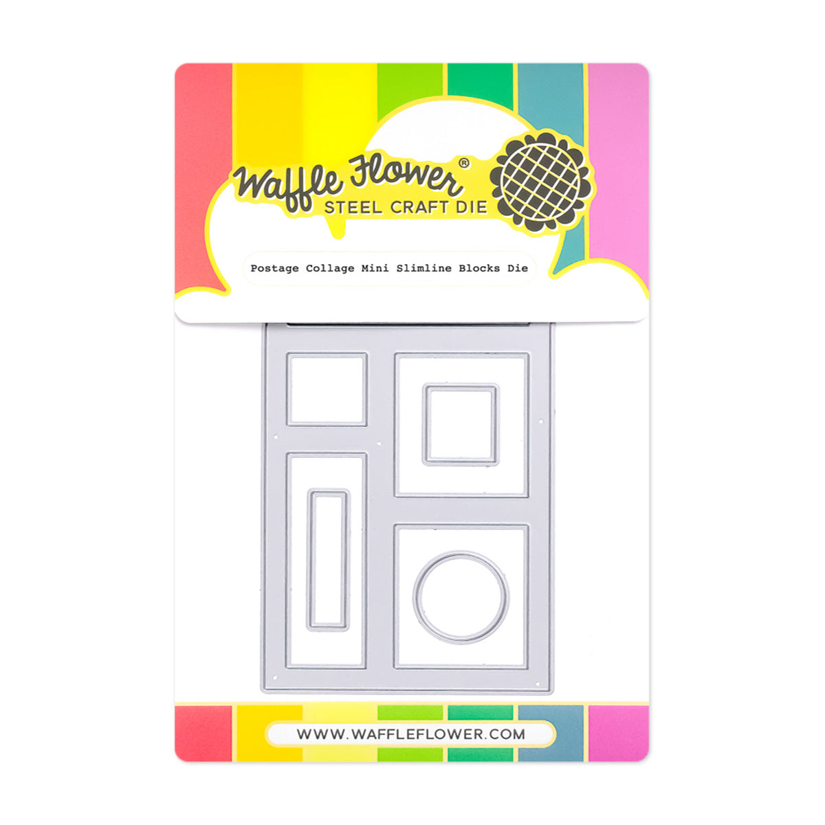 Waffle Flower Postage Collage Mini Slimline Blocks Die