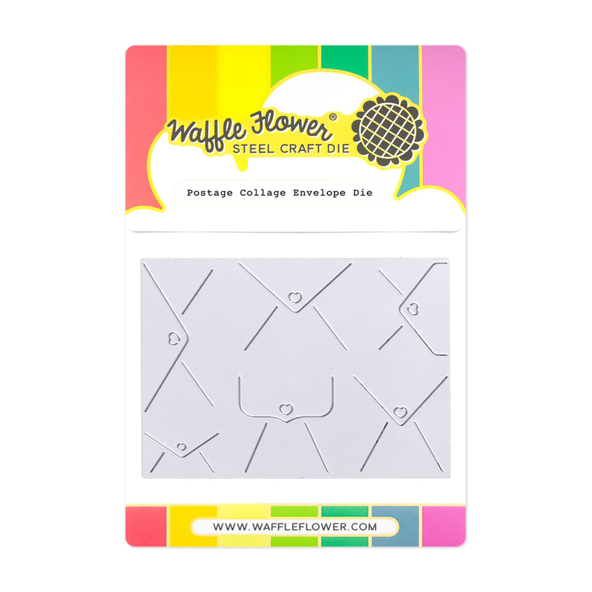 Waffle Flower Postage Collage Envelope Die