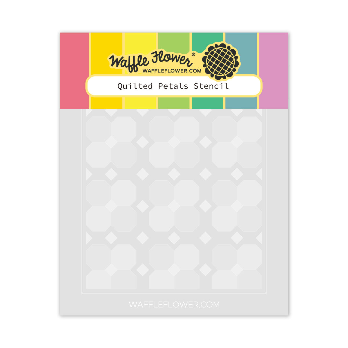 Waffle Flower Quilted Petals Stencil