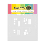 Waffle Flower Postage Collage Addressed Envelope Stencil