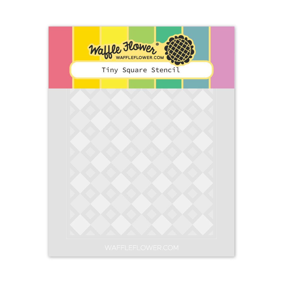 Waffle Flower Tiny Square Stencil