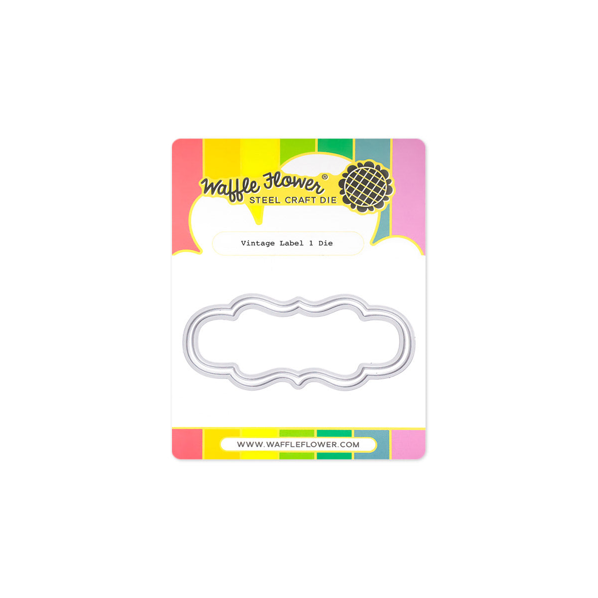 Waffle Flower Vintage Label 1 Die