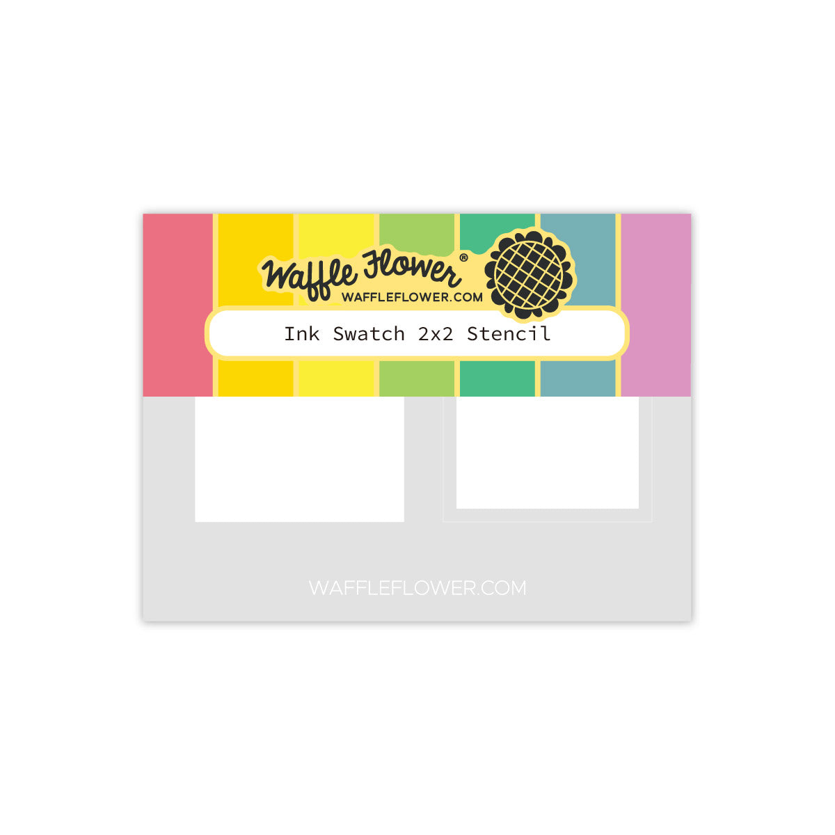 Waffle Flower Ink Swatch 2x2 Stencil