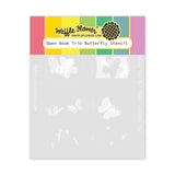 Waffle Flower Open Book Trio Butterfly Stencil