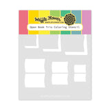Waffle Flower Open Book Trio Coloring Stencil