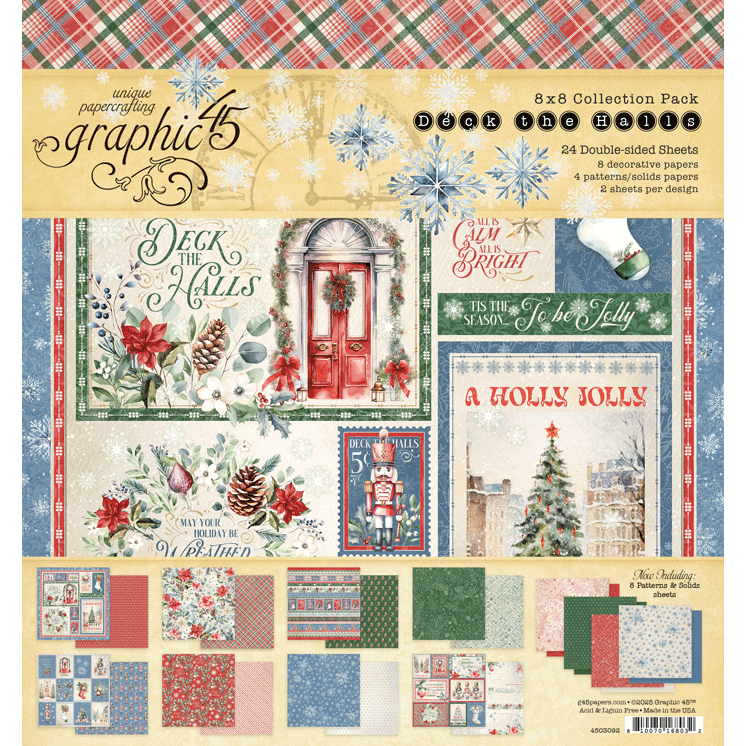 *COMING SOON* Graphic 45 Deck the Halls 8×8 Collection Pack