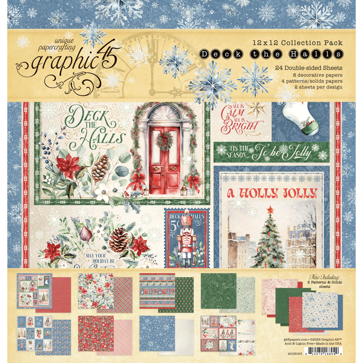 *COMING SOON* Graphic 45 Deck the Halls 12×12 Collection Pack