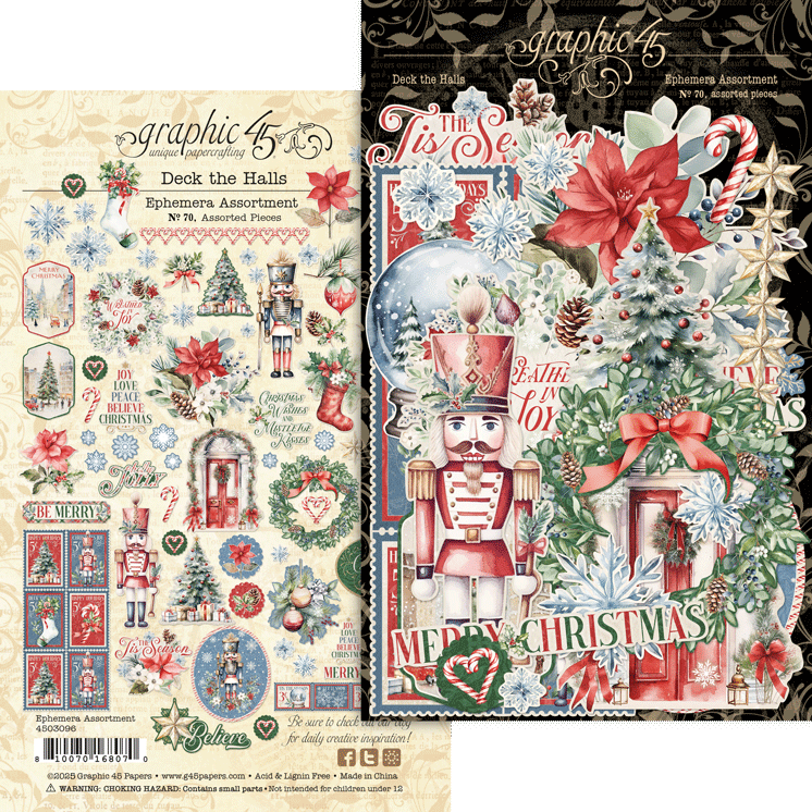 *COMING SOON* Graphic 45 Deck the Halls Ephemera Set