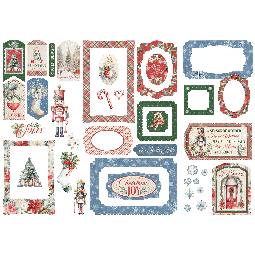 *COMING SOON* Graphic 45 Deck the Halls Chipboard Pieces, Tags & Frames