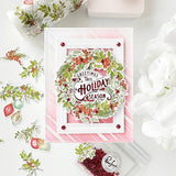 Pinkfresh Studio Holiday Greetings Sentiments Stamp, Die & Press Plate Bundle