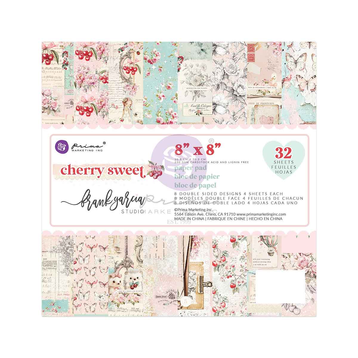 Prima Marketing Cherry Sweet Collection 8x8 Paper Pad