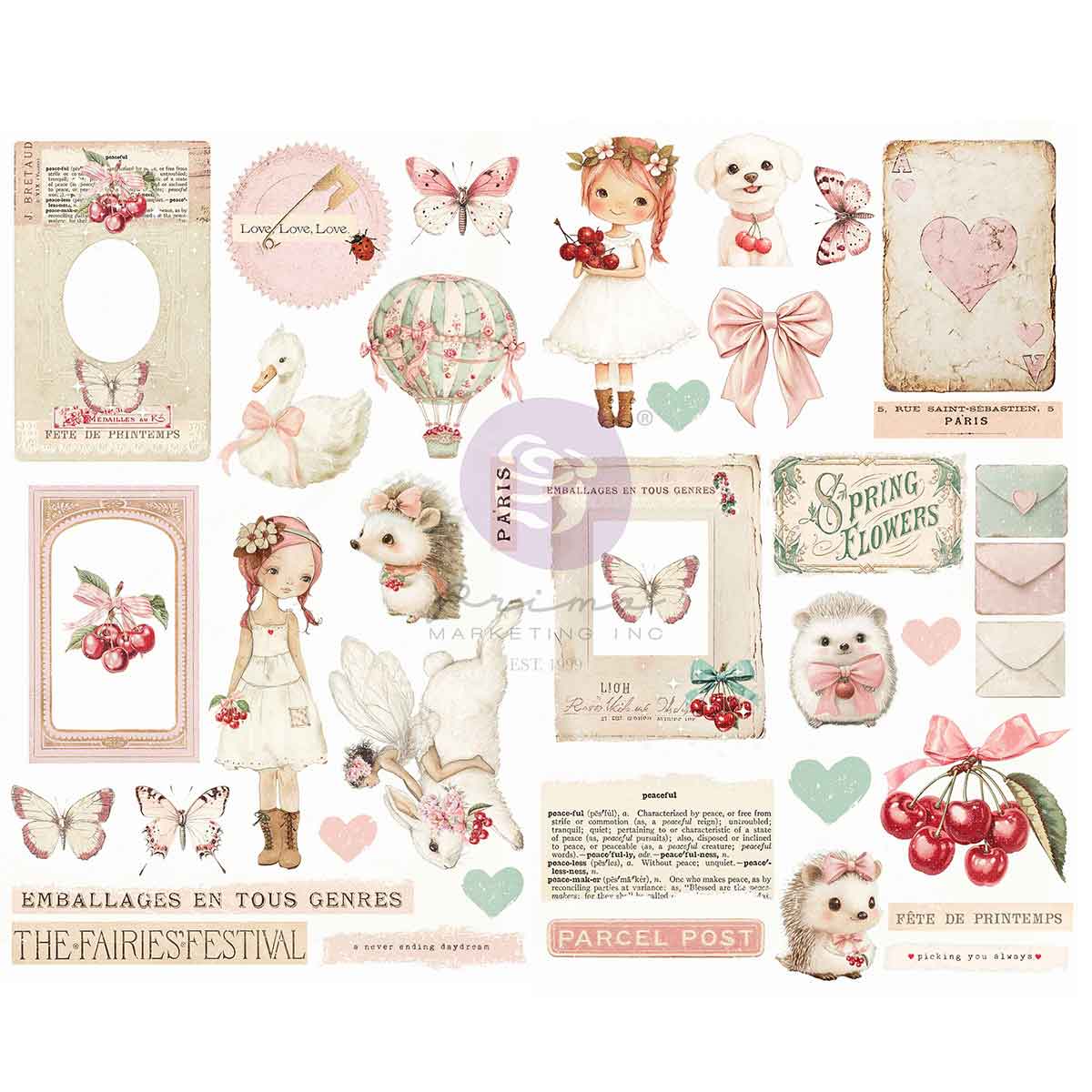 Prima Marketing Cherry Sweet Collection Chipboard Stickers