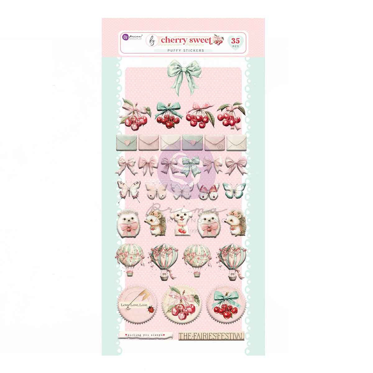 Prima Marketing Cherry Sweet Collection Puffy Stickers
