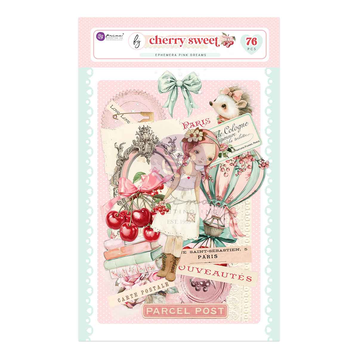 Prima Marketing Cherry Sweet Collection Ephemera - Pink Dreams
