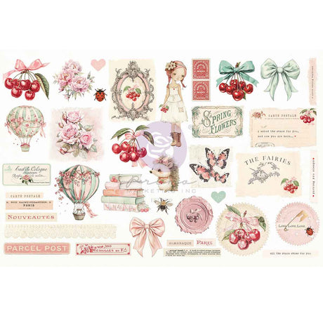 Prima Marketing Cherry Sweet Collection Ephemera - Pink Dreams