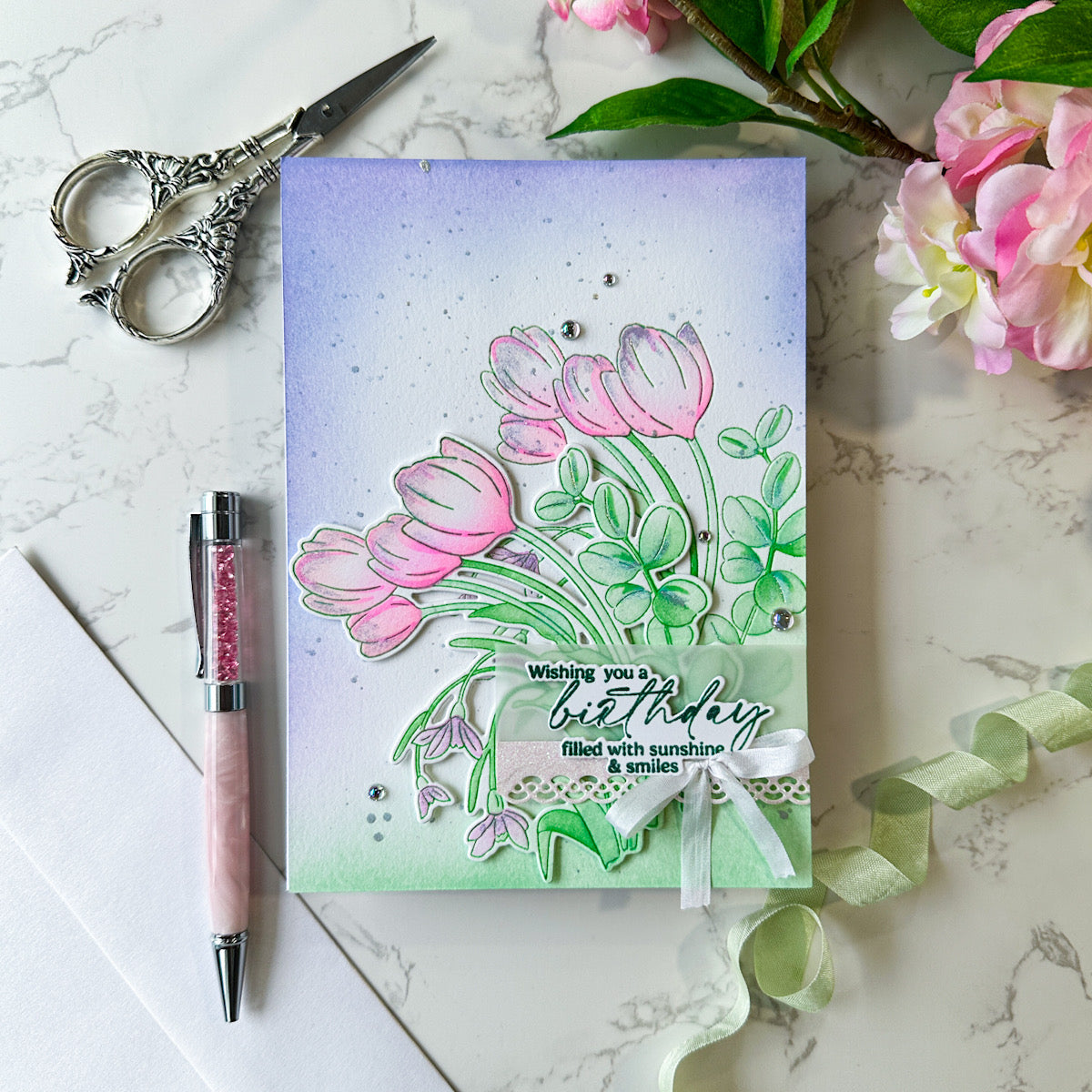 Pinkfresh Studio Timeless Tulips Press Plate