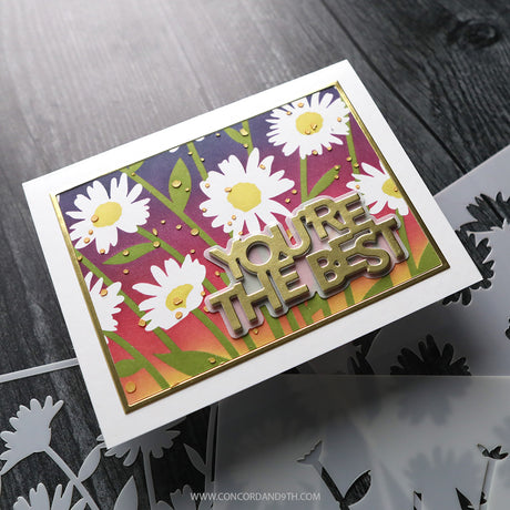 Concord & 9th Daisy Bouquet Stencil Pack (4 qty; 6 x 6)