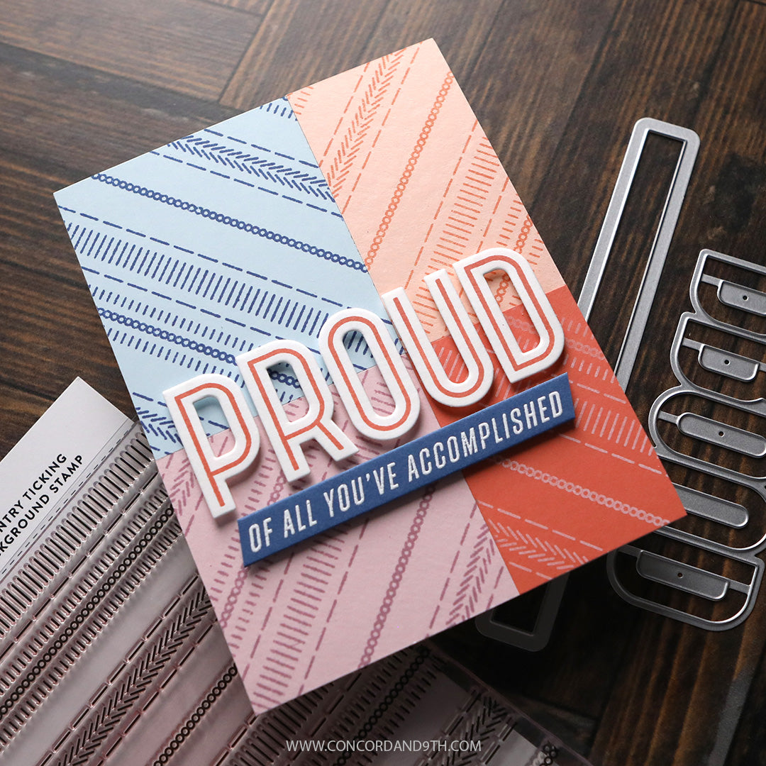 Concord & 9th Country Ticking Background Stamp (6 x 6) by Kristina Werner