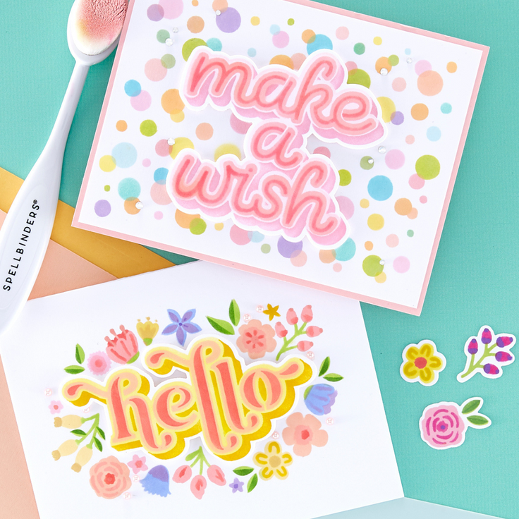 Spellbinders Layered Make a Wish Confetti Stencils - The Layered Stencils Collection