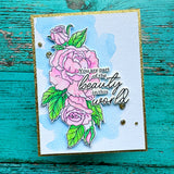 Pinkfresh Studio Beautiful Roses Press Plate & Die Set Bundle