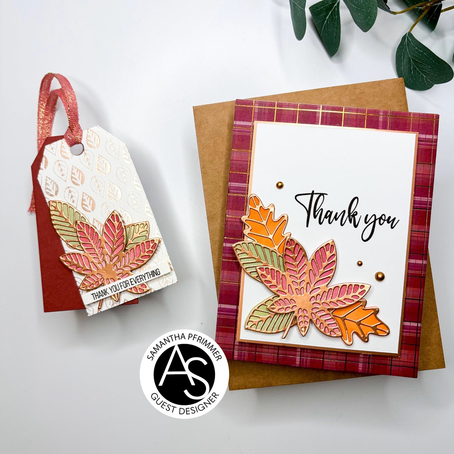 Alex Syberia Tiny Autumn Leaves Hot Foil Plate