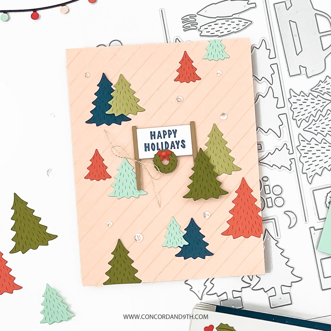 Concord & 9th Accordion Tree Farm Stamp Set (3 x 3)