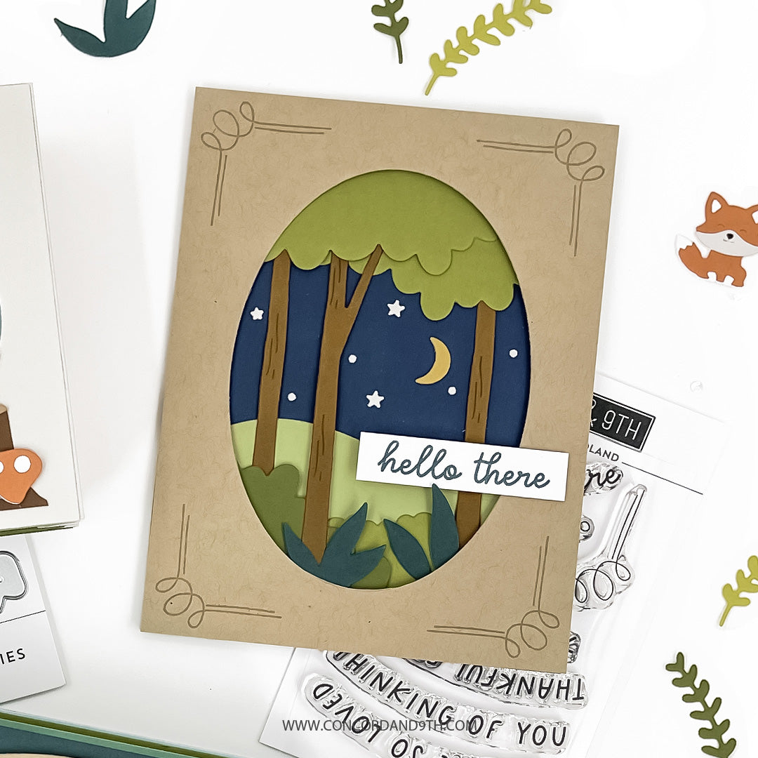Concord & 9th Accordion Woodland Stamp Set (3 x 4)