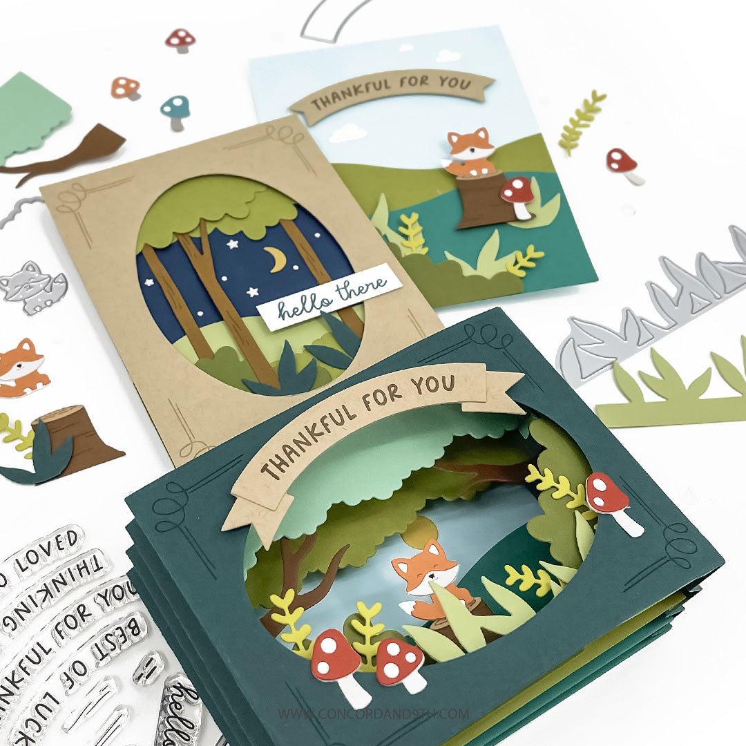 Concord & 9th Accordion Woodland Stamp Set (3 x 4)