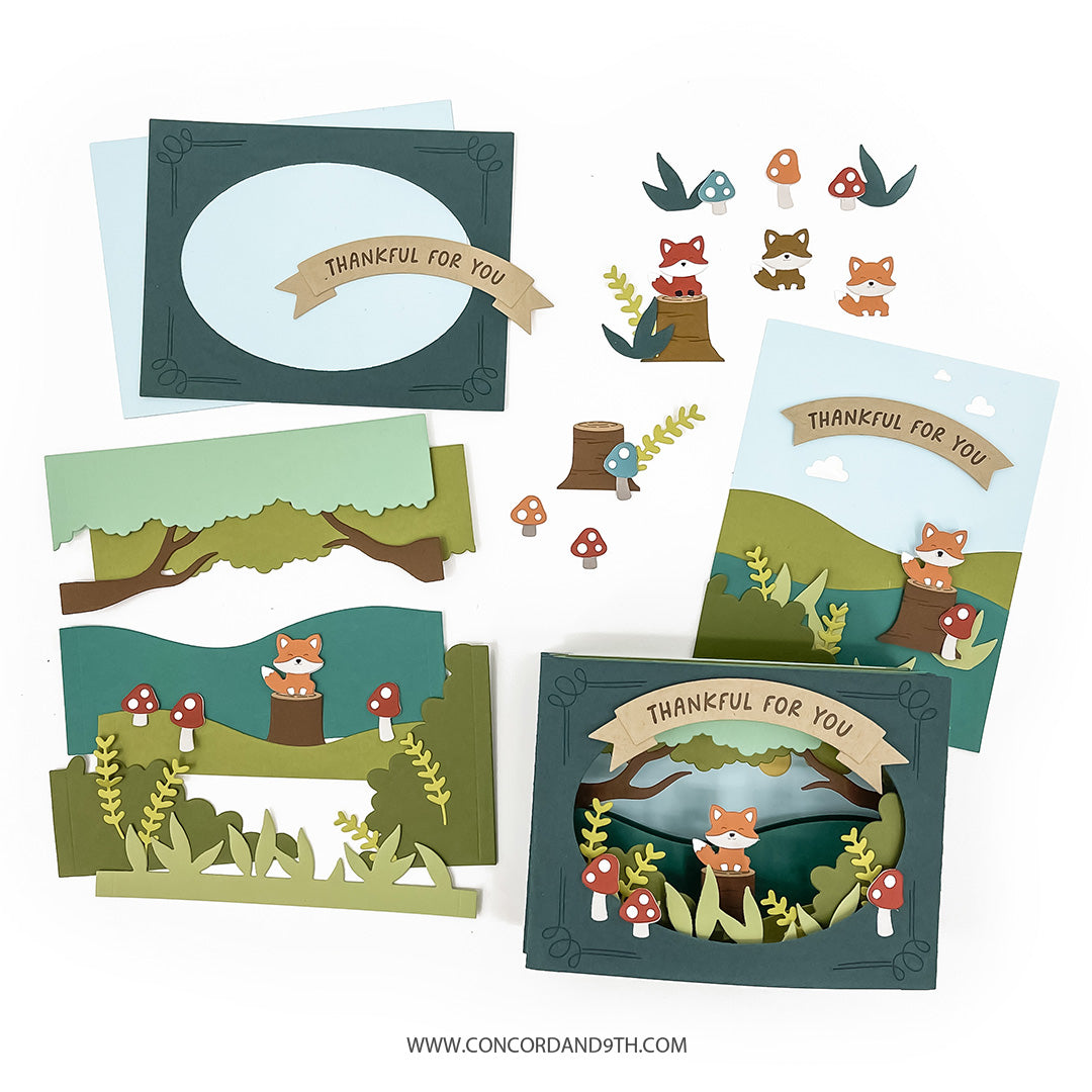 Concord & 9th Accordion Woodland Stamp Set (3 x 4)