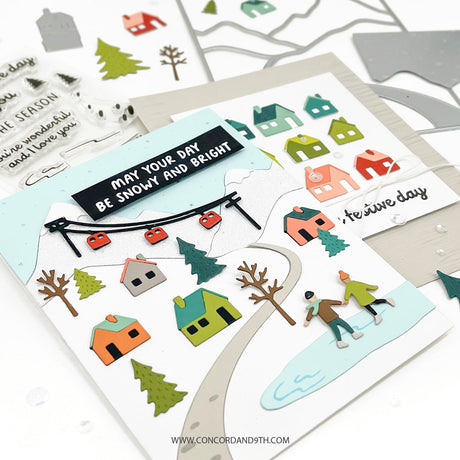 Concord & 9th Alpine Village Stamp & Die Set Bundle