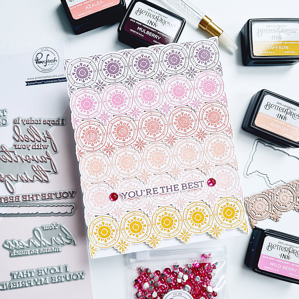 Pinkfresh Studio Medallion Border Press Plate & Die Set Bundle