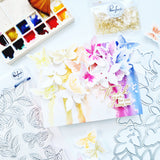Pinkfresh Studio Fluttering Butterflies Stamp, Die, Stencil & Washi Bundle