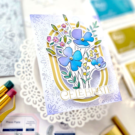 Pinkfresh Studio Charming Stitched Florals Coverplate Die