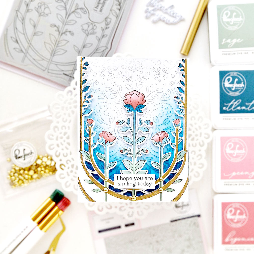 Pinkfresh Studio Charming Stitched Florals Coverplate Die