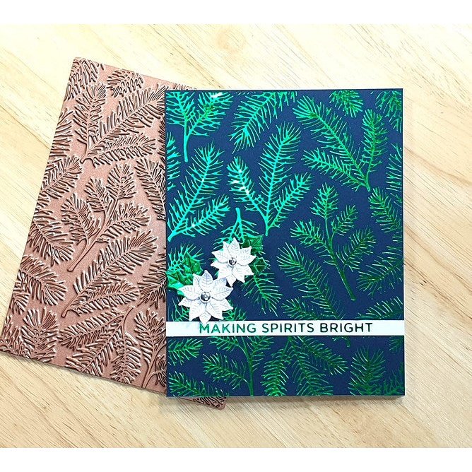 Spellbinders Pine Sprays Hot Foil Plate - Glimmer for the Holidays Collection