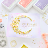 Pinkfresh Studio Floral Kaleidoscope Stamp, Die & Stencil Bundle