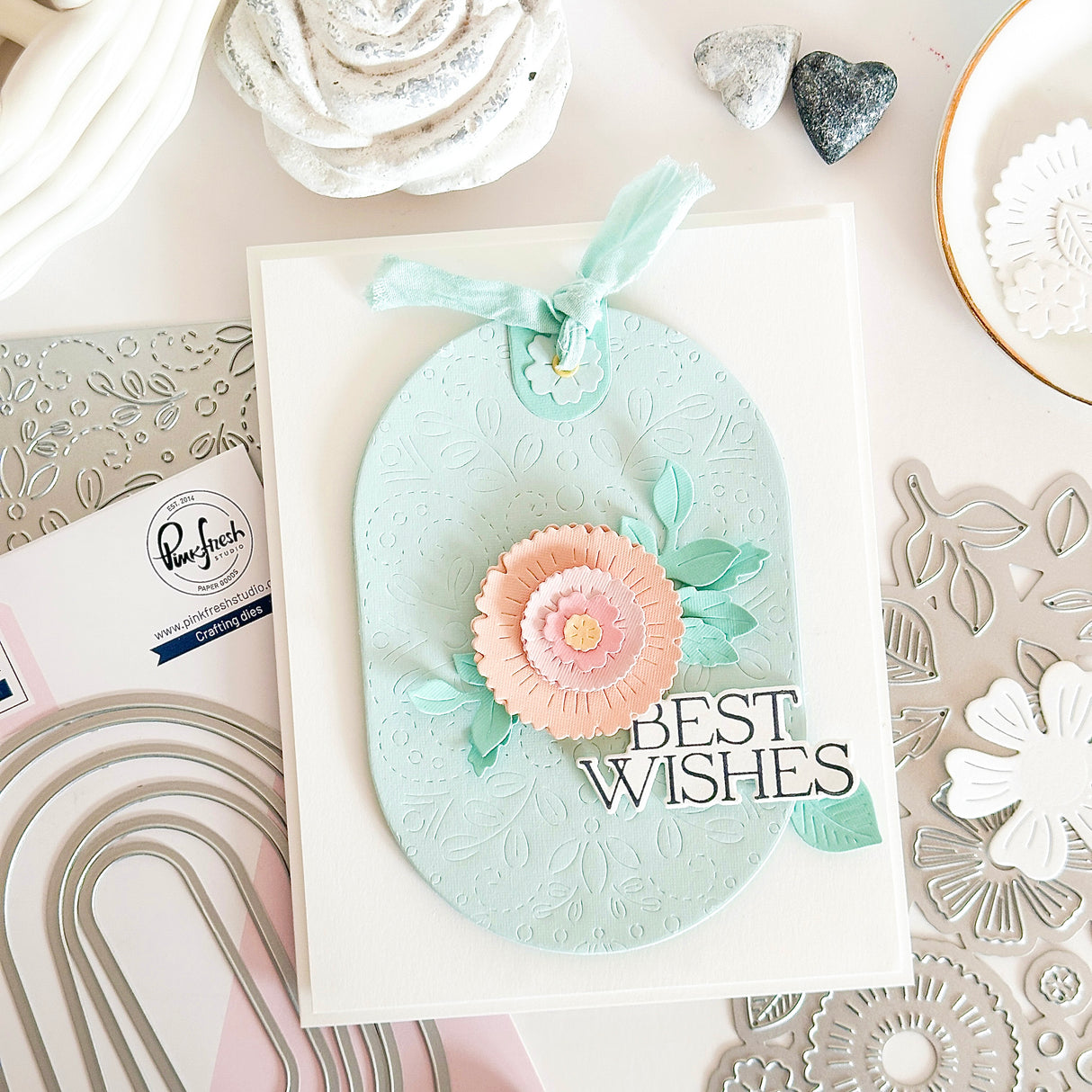 Pinkfresh Studio Dainty Floral Frame Press Plate