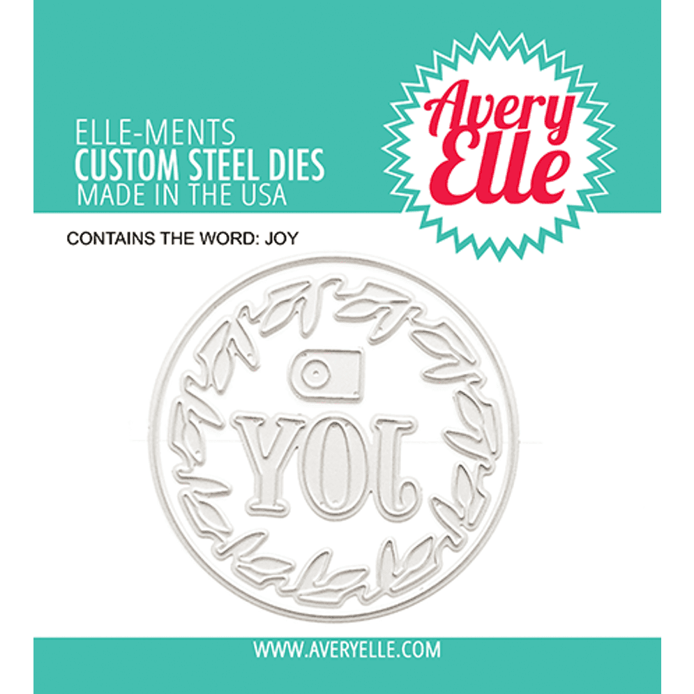 Avery Elle Wreath Tag Sentiments Clear Stamp & Die Set Bundle