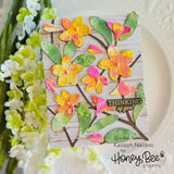 Honey Bee Stamps Bold Backgrounds: Plumeria Honey Cut