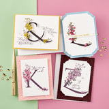 Spellbinders Floral D and Sentiment Press Plate - Every Occasion Floral Alphabet Collection