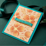 Spellbinders Glimmering Buttercups Glimmer Plate & Stencil Bundle - Glimmering Flowers Collection