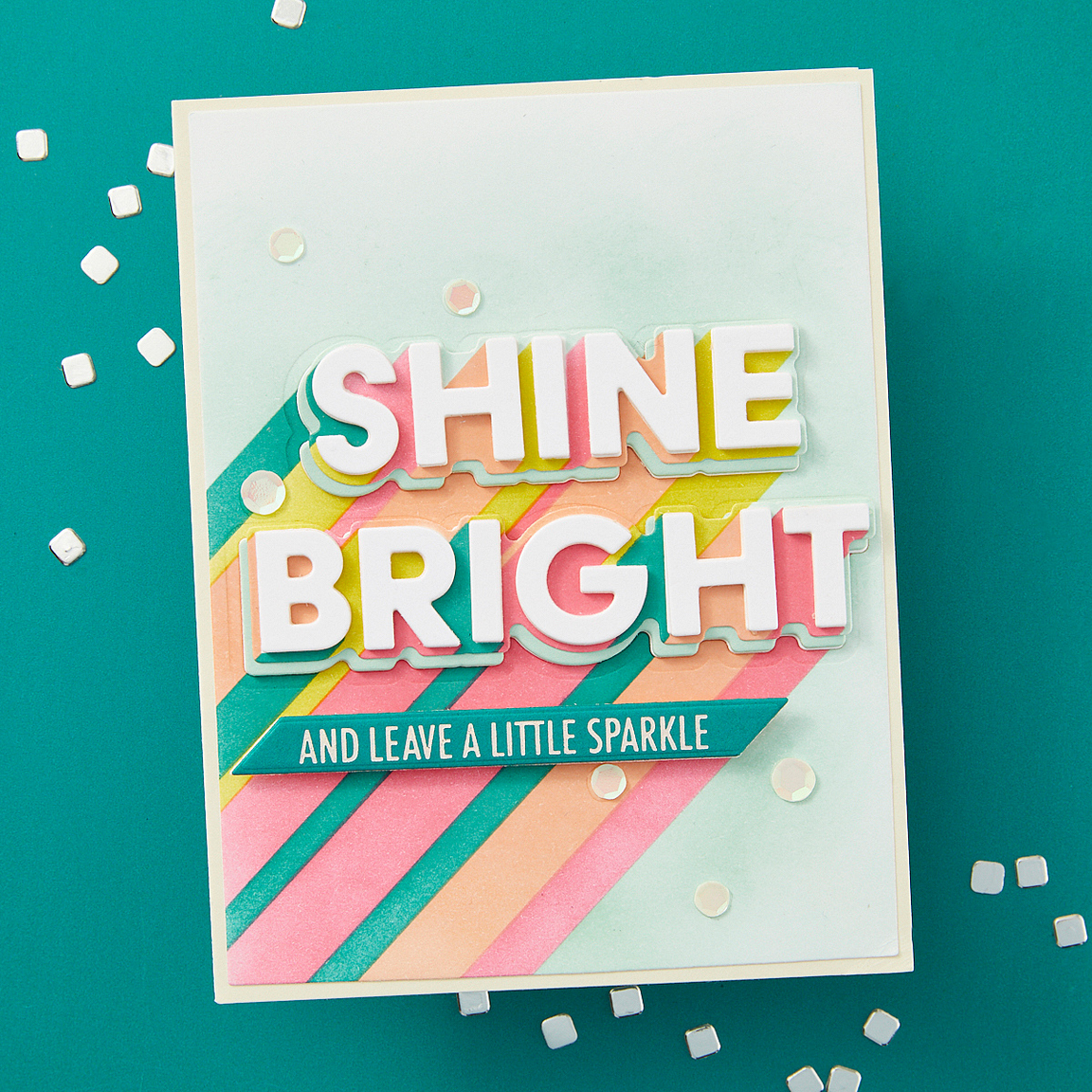 Spellbinders Layered Shine Bright Die & Stencil Bundle - Shine Bright Collection by Carissa Wiley