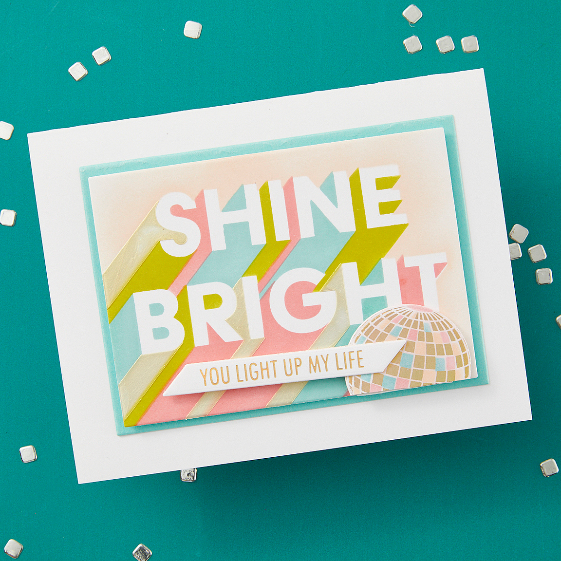 Spellbinders Shine Bright Sentiment Strips Press Plate & Die Set - Shine Bright Collection by Carissa Wiley